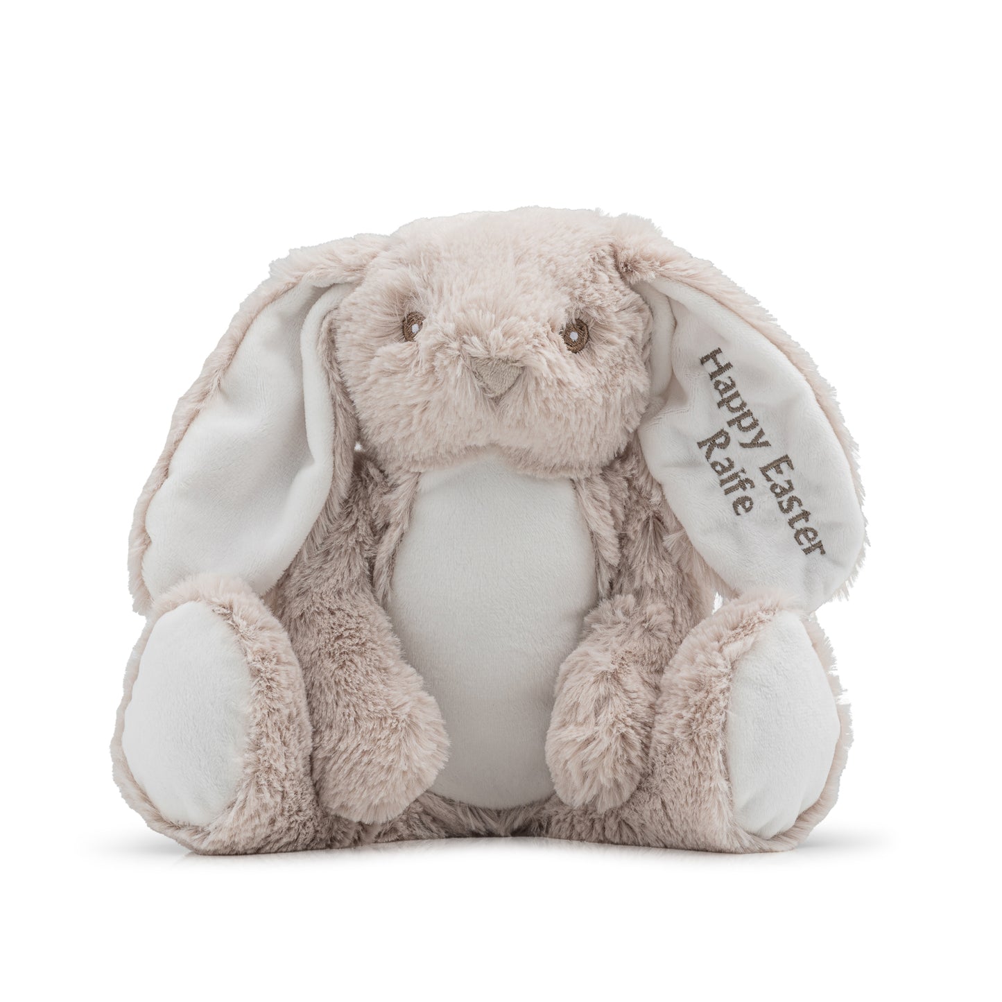 Personalised Taupe Rabbit Soft Toy