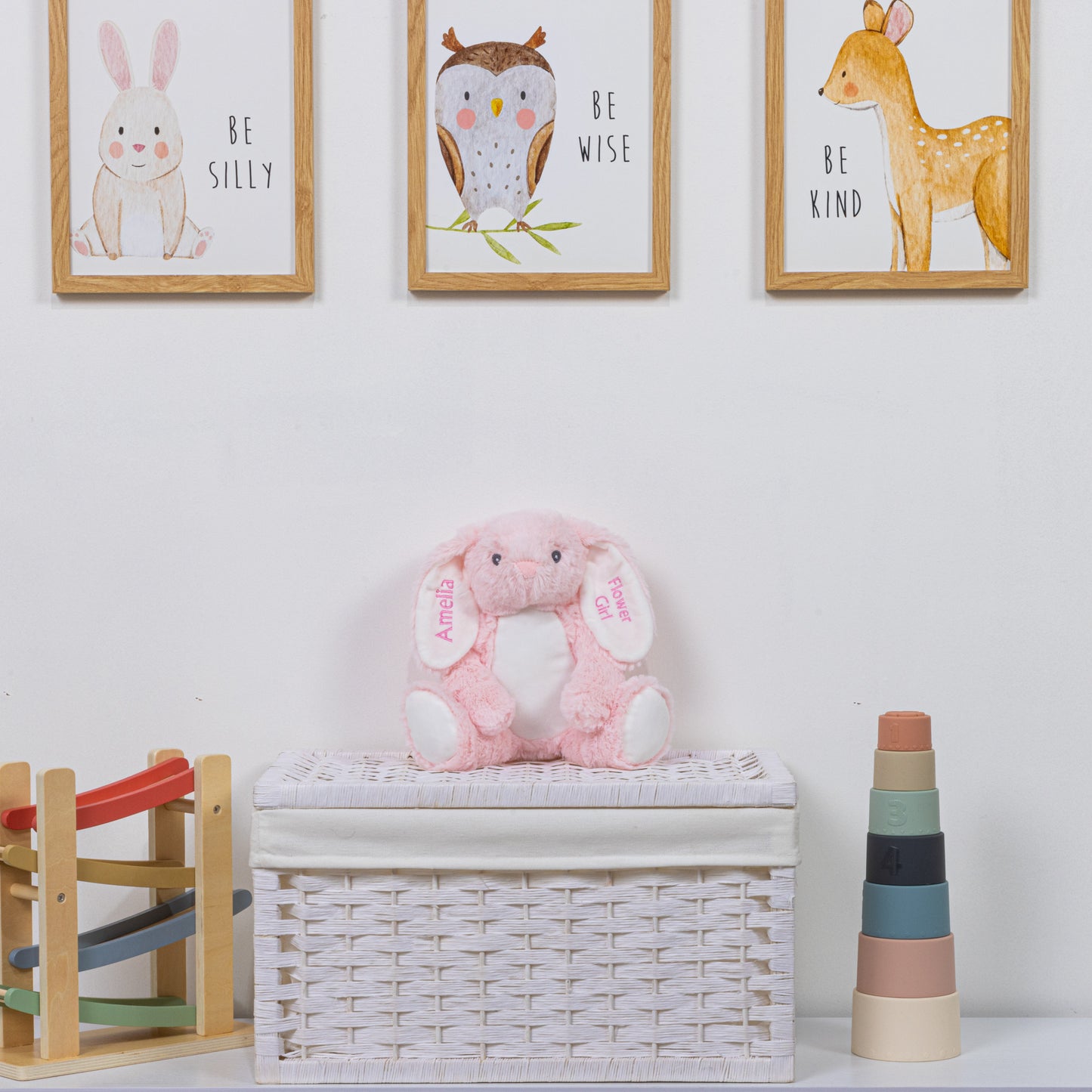 Personalised Pink Rabbit Soft Toy