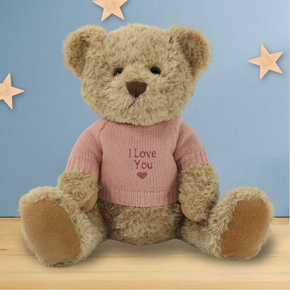 Personalised teddy bear wearing an embroidered jumper — additional view 5