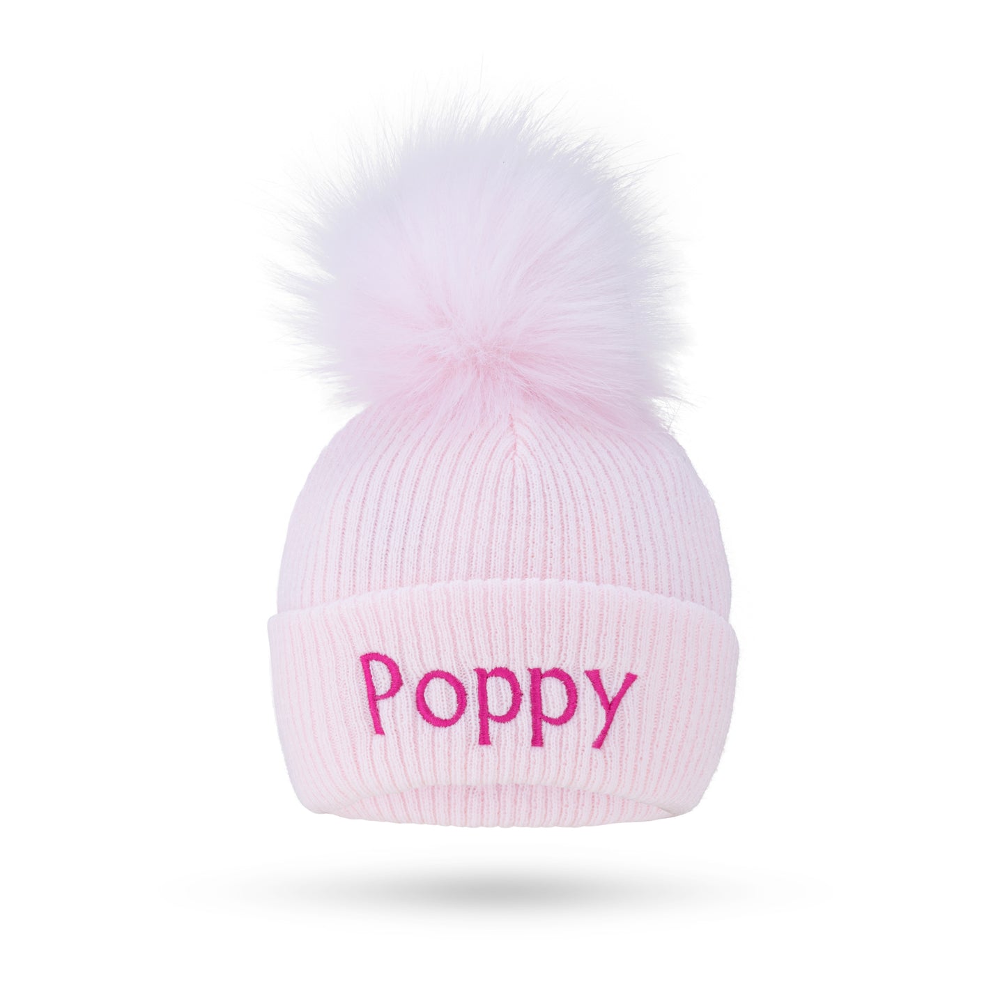 Pink Single Pom Faux Fur Hat