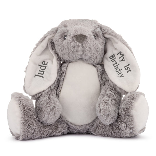 Personalised Grey Rabbit Soft Toy