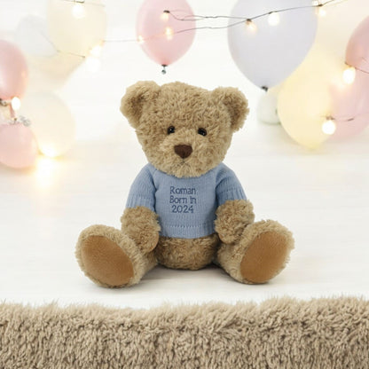 Personalised teddy bear wearing an embroidered jumper — additional view 6