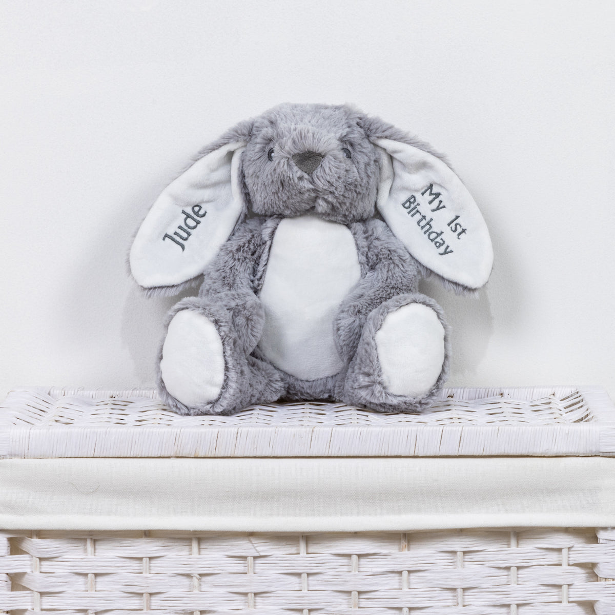 Grey Rabbit Doll Personalised Grey Rabbit Soft Toy – Lobeko